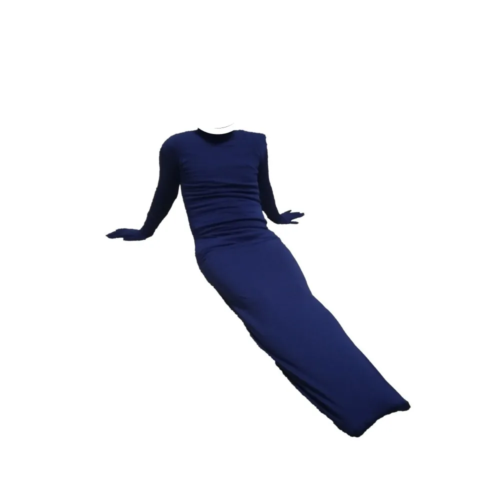 Dark blue Mermaid Full Wrap Tights Mummy Bag catsuit Spandex bodybag Stage Props Sexy Adult Fancy Dress