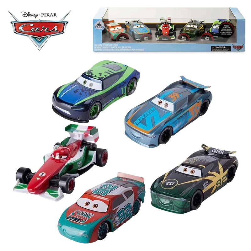 Disney Pixar Cars 5pce Pullback Die-Cast Set 1:43 Murray Clutchburn Michael Rotor Francesco Bernoulli Vehicle 5-Pack Boxed Gifts