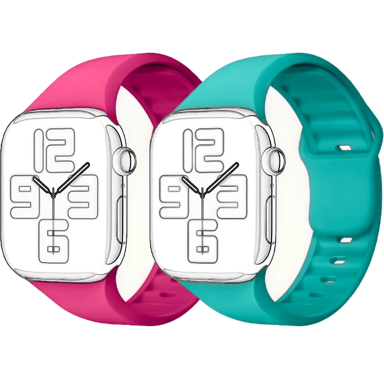 スポーツバンド Apple Watch バンド 38mm 40mm 41mm 42mm 44mm 45mm 49mm 46mm と互換性あり、iWatch Apple Watch シリーズ用シリコンストラップ