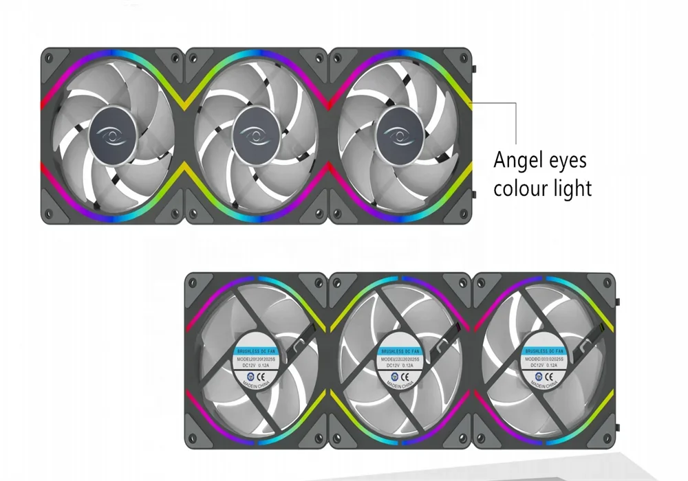 Новинка, комплекты вентиляторов-кулеров 3-в-1 с дистанционным управлением, ШИМ, 4 контакта, 5 В, 120 мм, компьютерный вентилятор RGB, корпус