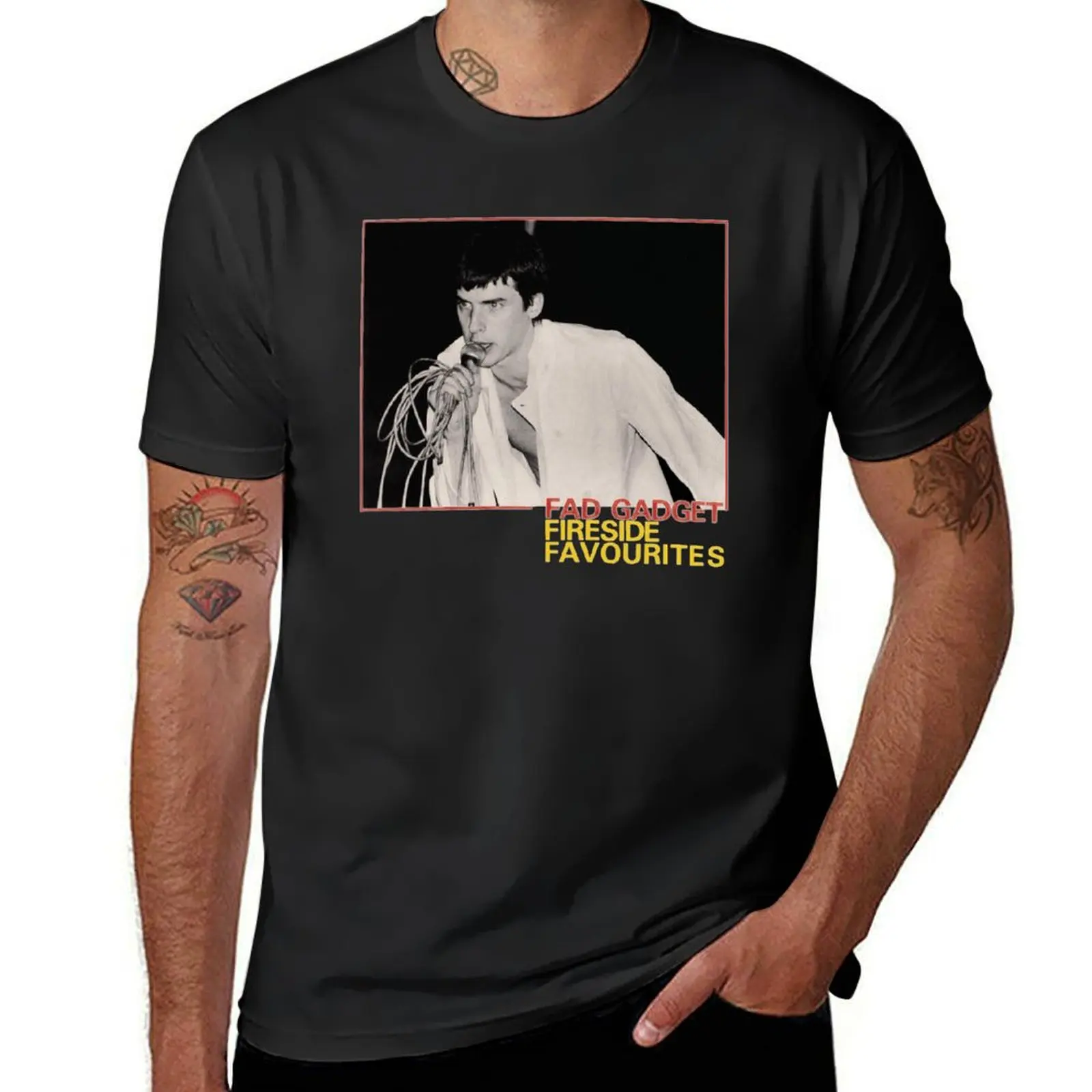 

Fad Gadget Fireside Favourites T-Shirt Short sleeve tee graphic shirts oversizeds plain black t shirts men