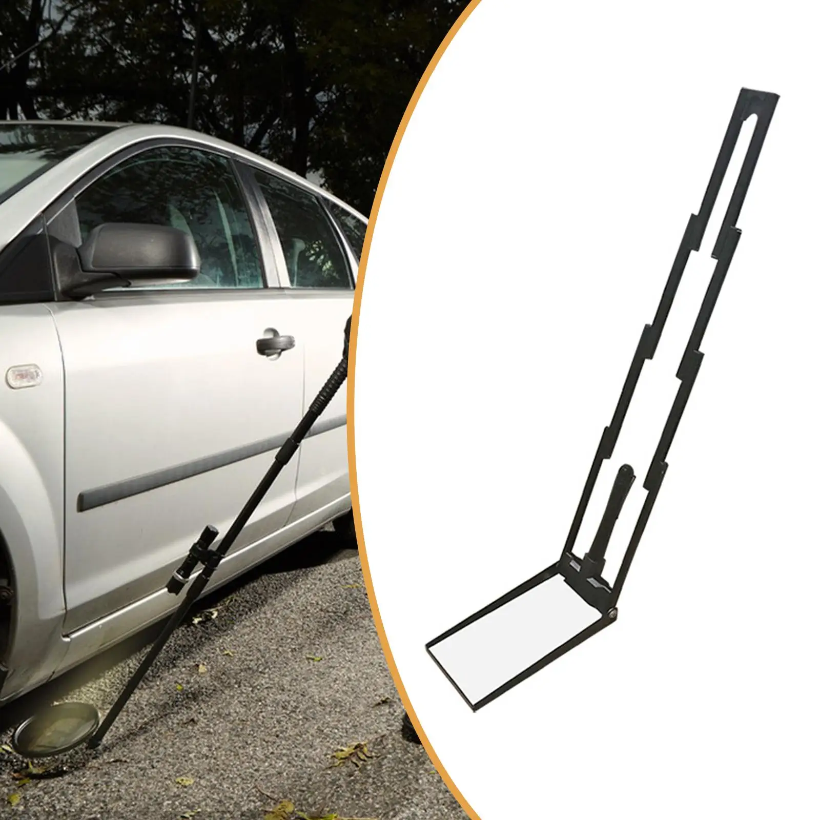 

Under Vehicle Inspection Mirror Folding Equipment Built in LED Car Roof Aluminum