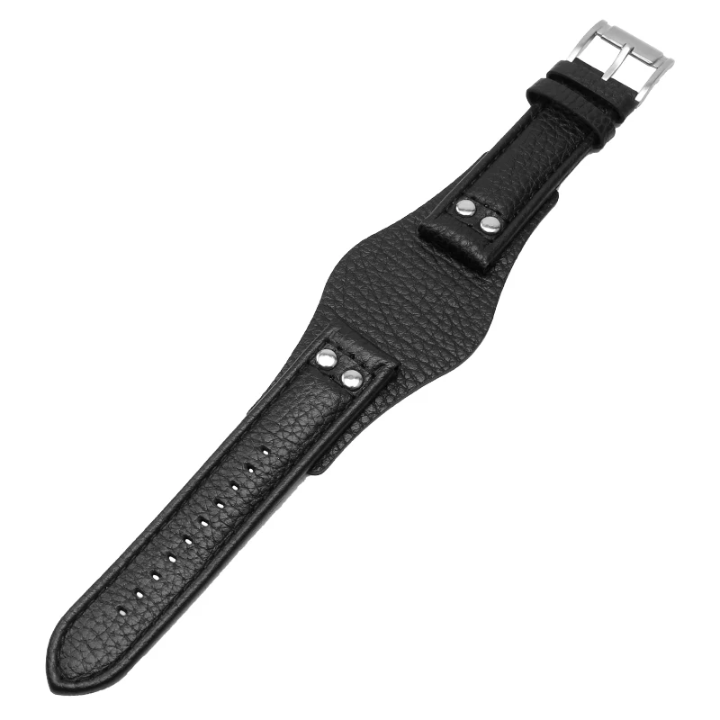 Pulseira de couro genuíno para fóssil ch2564 ch2565 ch2891 ch3051 22mm masculino rebite pulseira de relógio preto marrom pulseira agulha fivela