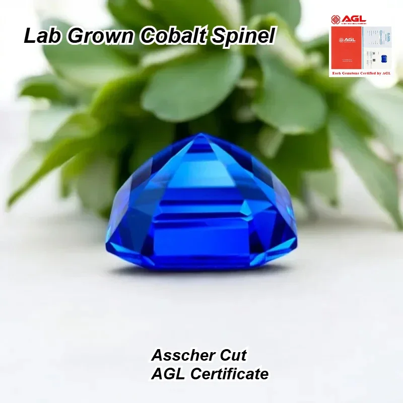 

Hot Sales Lab Grown Cobalt Spinel Asscher Cut Gemstone For DIY Ring Necklace Earrings Main Materials Selectable AGL Certificate
