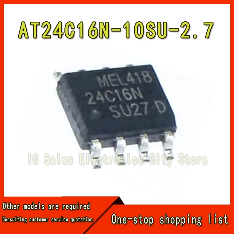 50Pcs AT24C16 SOP8 24C16BN 24C16N AT24C16N-10SU-2.7 Opslag One-Stop Distributie Bom