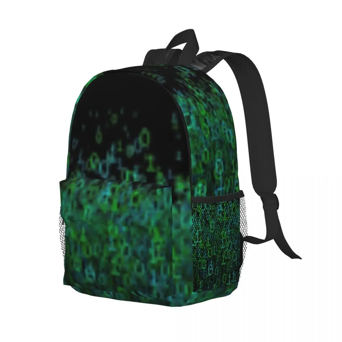 Binary Cloud New Fashionable Pattern School Bag Print Lightweight Backpack 15inch