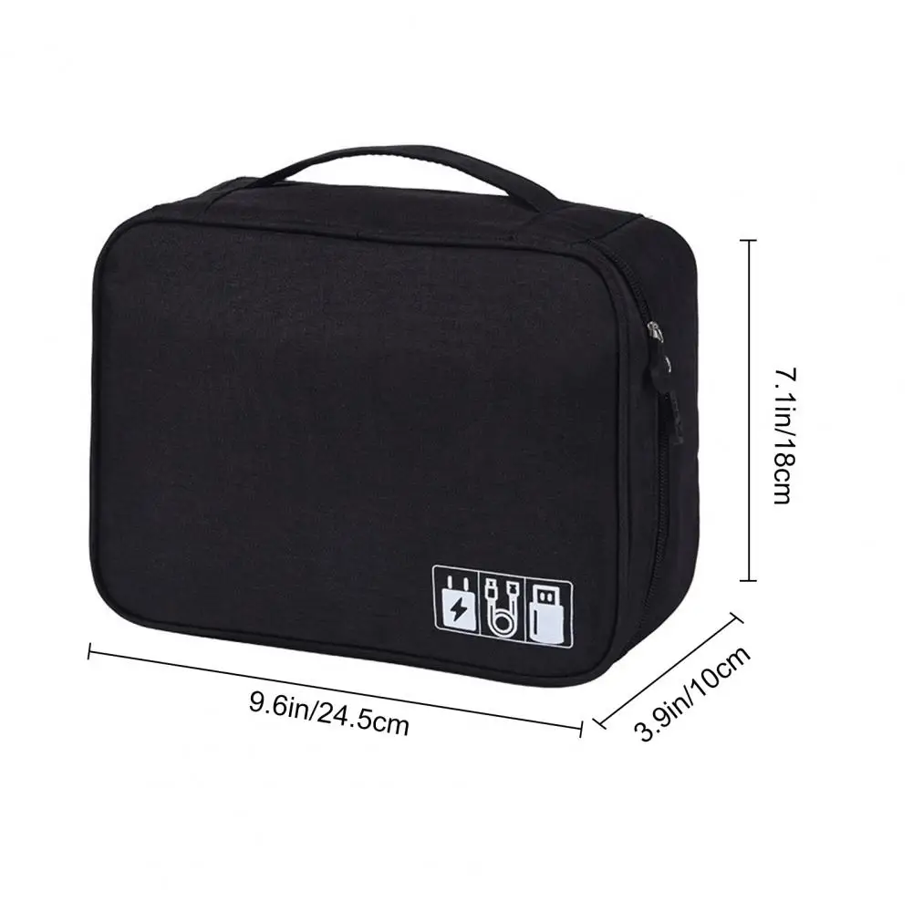 Сумка для хранения наушников Водонепроницаемая сумка для хранения кабеля с емкостью для наушников Зарядные устройства Электроника Застежка-молния для цифровых устройств