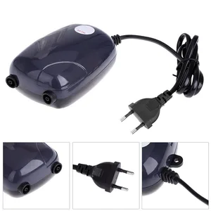 Aquarium air pump, mini fish tank compressor, single double output with retention valve pipe, 220V 3W 5W aquatic accessories 11 Main Sales Aquarium Pump - №7