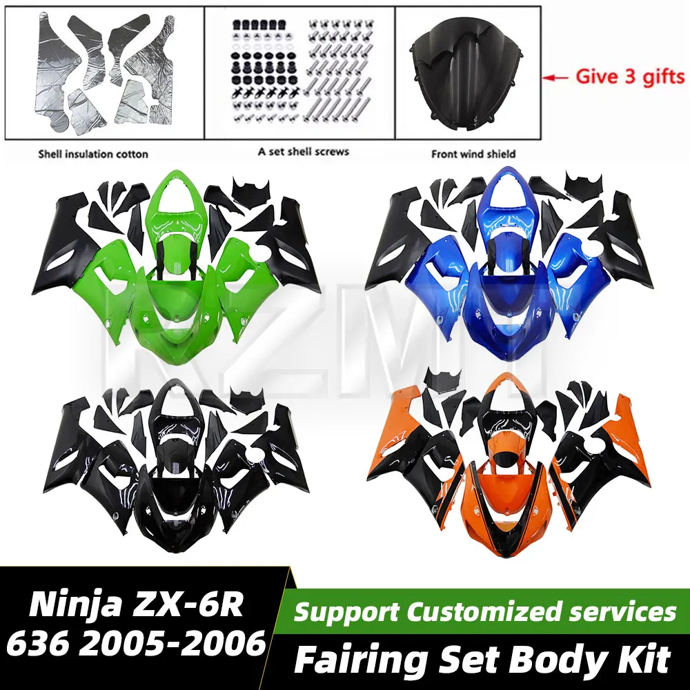

For Kawasaki Ninja ZX-6R 636 2005-2006 Motorcycle Fairings Set Bodywork Set Body Kit Shell Injection Ninja ZX6R 636 05-06