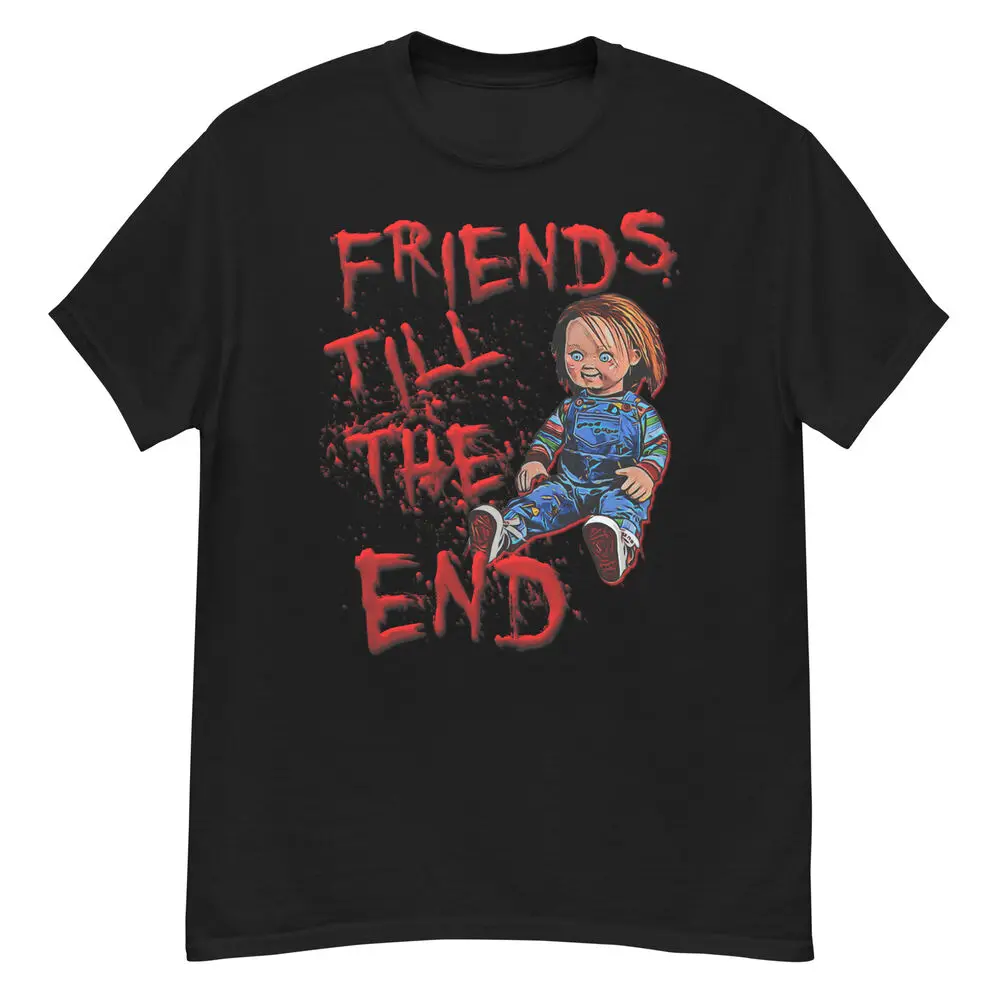 

chucky Tshirt child's play friends till the end 80s horror tee