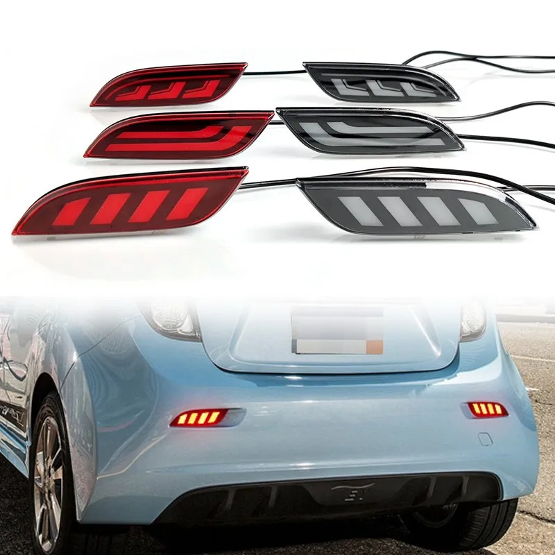 For Chevrolet Spark 2010 2011 2012 2013 2014 2015 Car LED Rear Bumper Reflector Lights  Dynamic Turn Signal Brake light