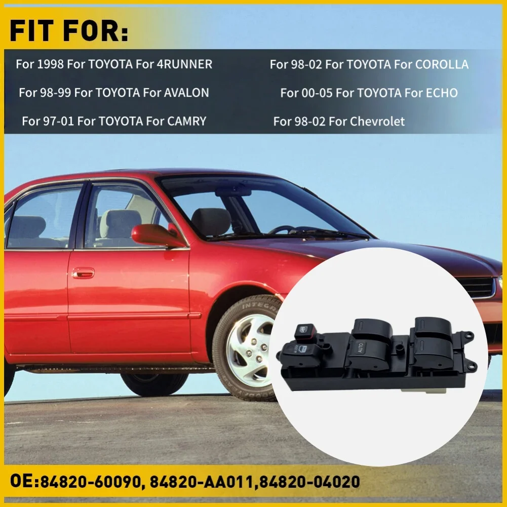Power Window Switch For Toyota For Corolla For Camry For 4Runner For Avalon For Echo 84820-60090 84820-AA011 Car Door Control view 4