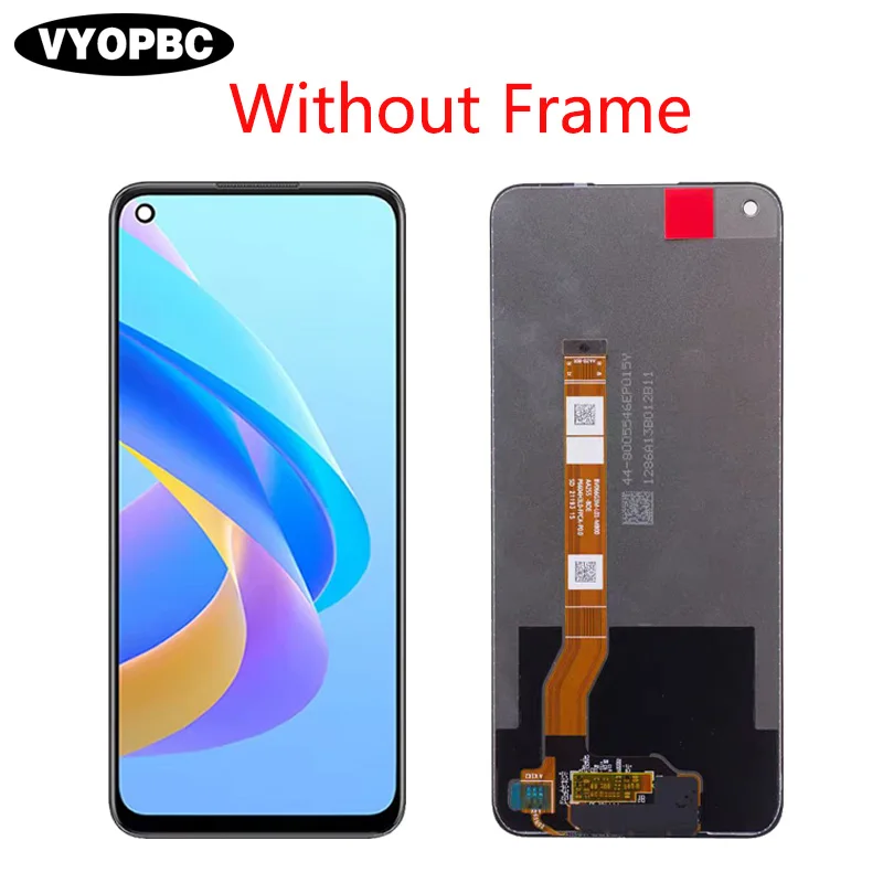 Display For Oppo A76 Full With Frame LCD  CPH2375 Touch Screen Digitizer Assembly Screen Replacement Repair Part 6.56\