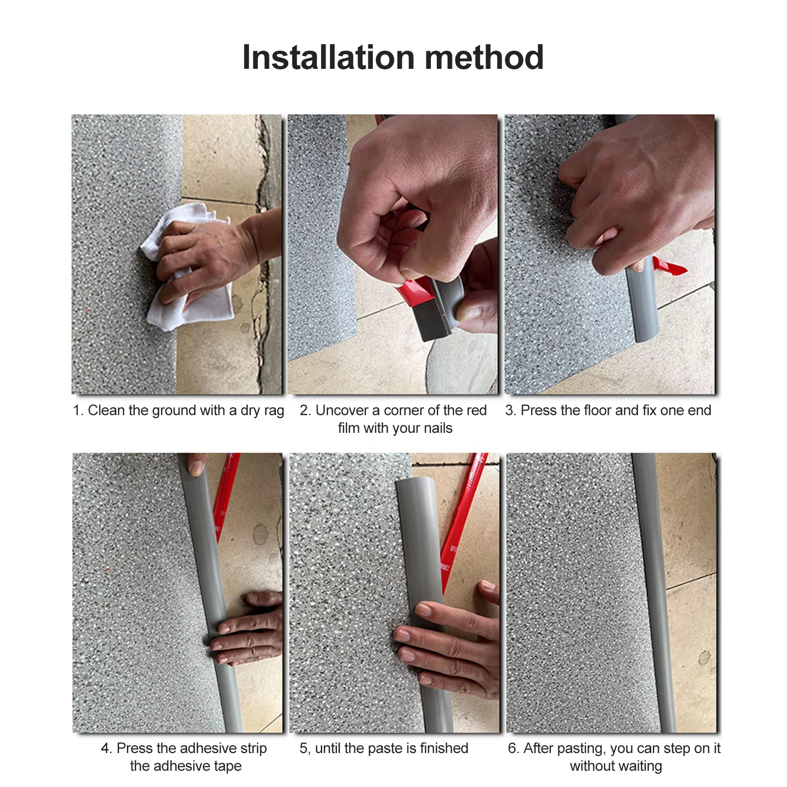 Boden aufkleber Kanten verkleidung PVC-Möbel Renovierung Sockel leiste selbst klebend realistische Holzmaserung Reparatur klebendes Klebeband