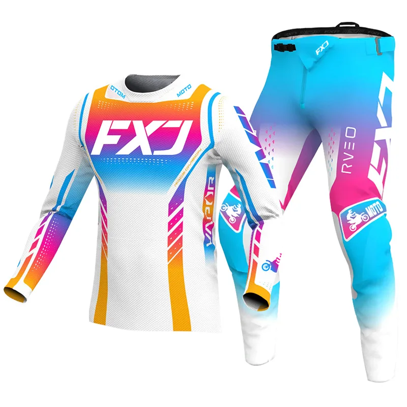 motocross gear set racing suit Off-road MX Enduro MOTO Mens Kits Women's Motorcycle Combo white Pink black red green