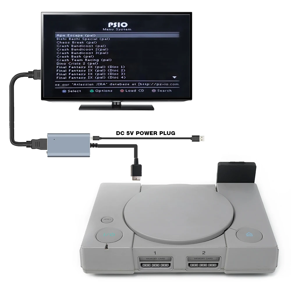 PSIO Kit de emulador de Unidad óptica para PS1, accesorios de juegos Retro, Fat