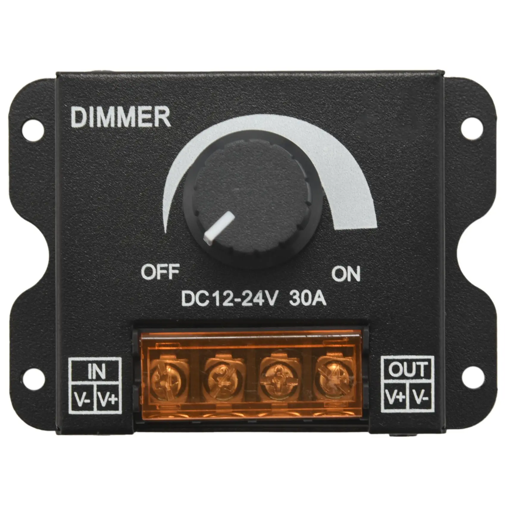 ABRW-LED Light Adjuster DC 12-24V 30A/No Strobe With Knob Switch LED Light Bar Brightness Adjuster Dimmer