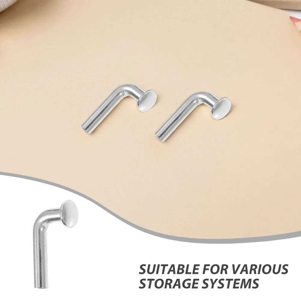 100Pcs L-Shaped Safety Pin Heavy Duty Iron Shelf Locking Pin for Pallet Racks Warehouse Shelving Systems Drop Bolt Rack Safety
