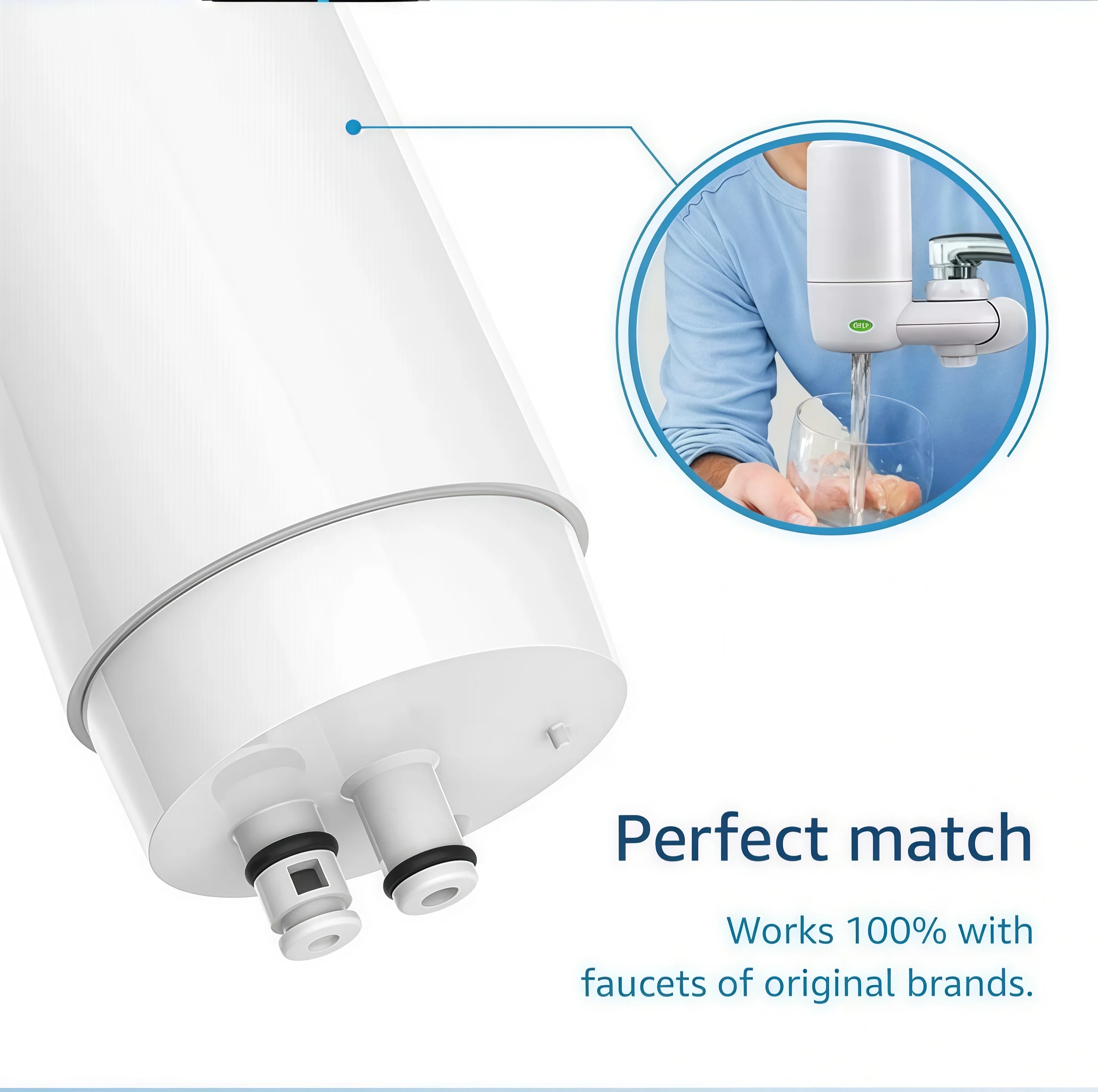 Kitchen HouseholdFR-200Faucet Filter Activated Carbon Replacement Filter Element Purify Tap Water Filter Water Purifier
