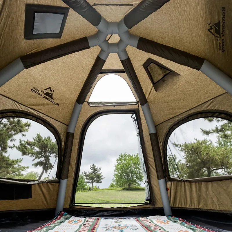 

Airo China Manufactured Four-season Waterproof Inflatable Dome Tent Quick Automatic Opening Big Space Oxford Fabric One Air Tent