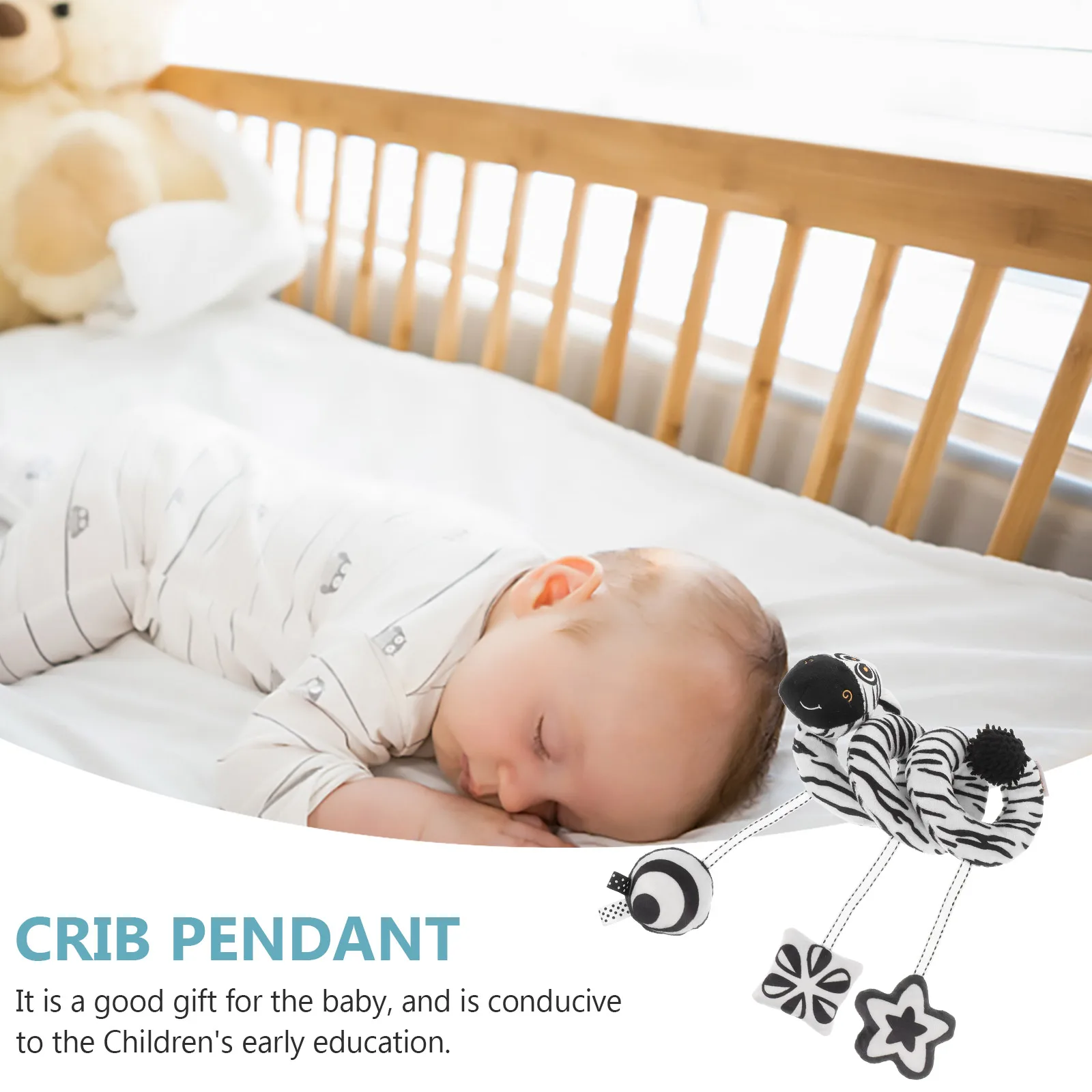 

Black and White Zebra Bed Stroller Pendant Baby Beds Hanging Toy Carriage Decor Newborn Plaything Strollers