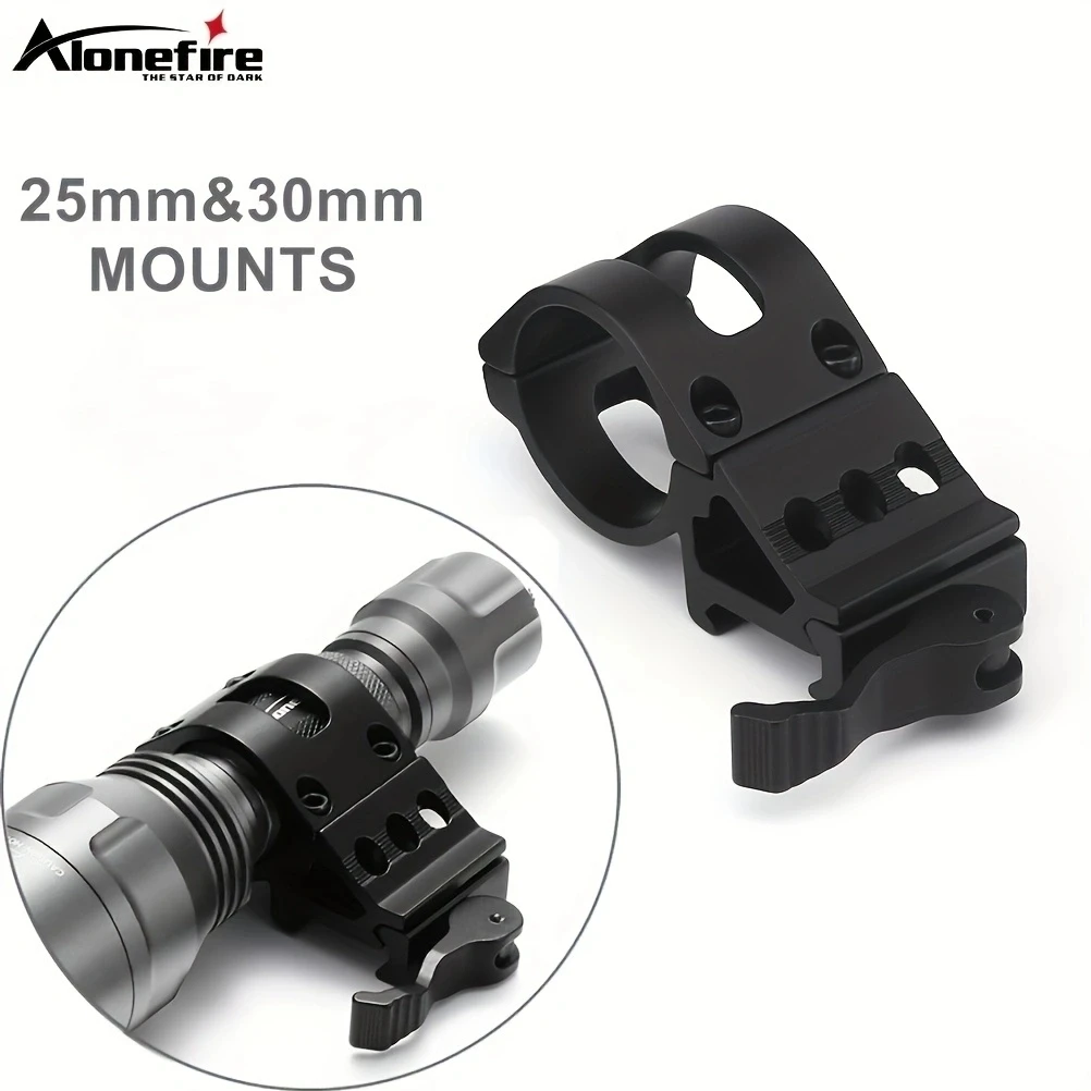 25/30mm Mounts Rapid Release 20mm Rail install holder Mounting bracket tube clamp Universal Tactical flashlight Hunting light