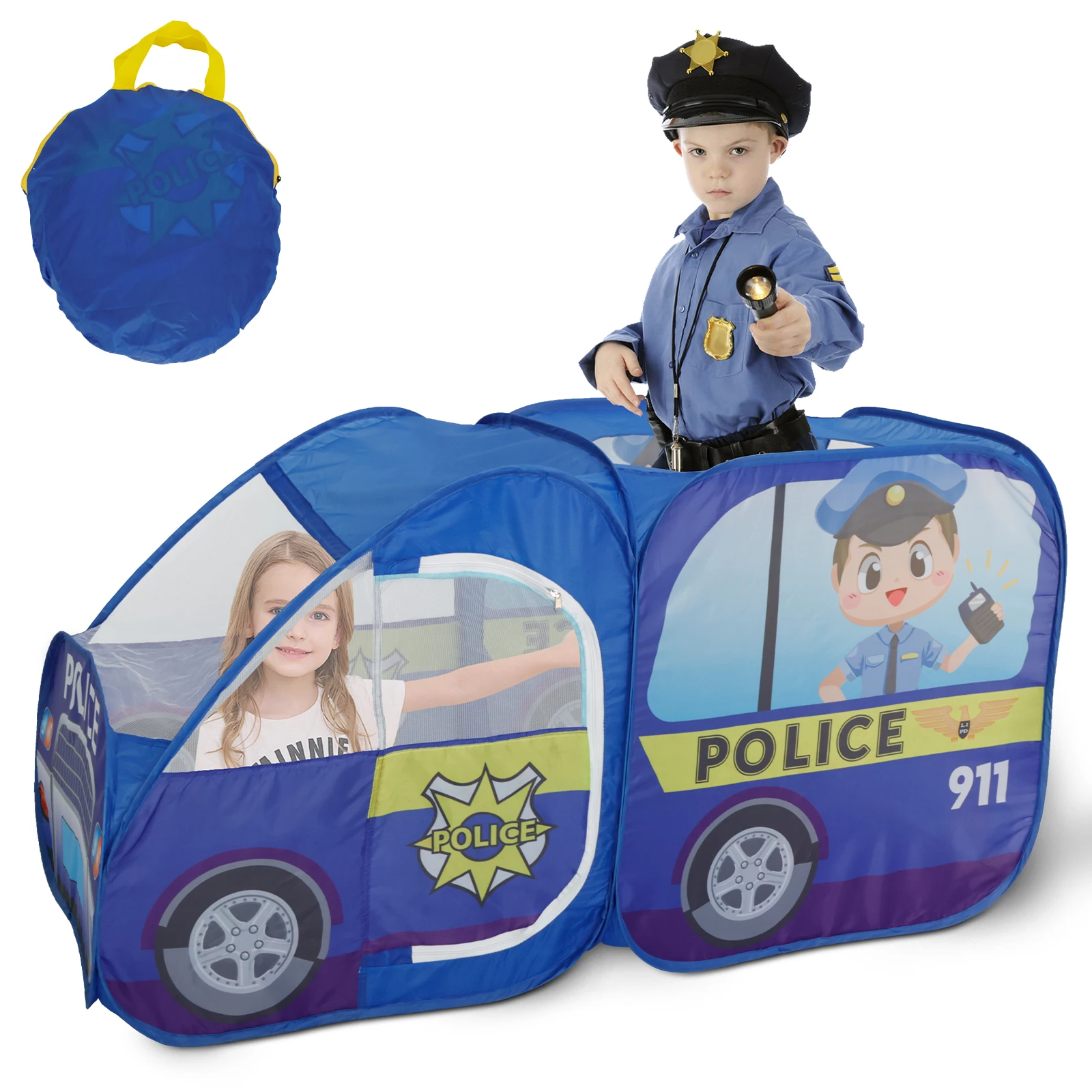 

Kids Food Truck Play Tent with Storage Bag Pop Up Play Tent Portable Kids Play Tent Foldable Role Play Toy Multifunctional Food