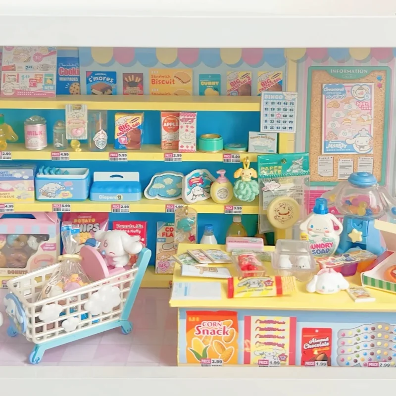 

Re-Ment Hot Sale Cinnamoroll Supermarket Miniature Blind Box Scene Fine Anime Figure Model Decoration Doll Toy Festival Gifts