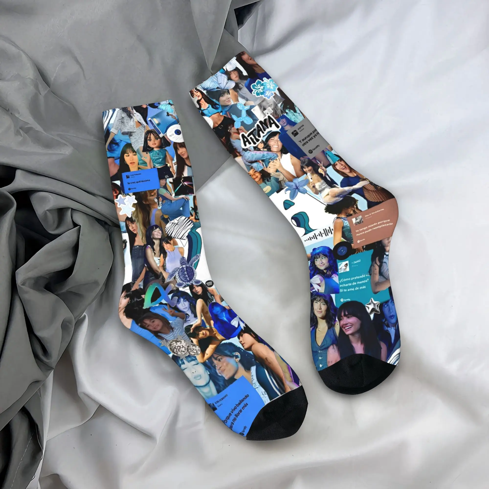 

Butterfly Aitana Socks Funny Stockings Men's Soft Skateboard Socks Autumn Design Anti Skid Socks