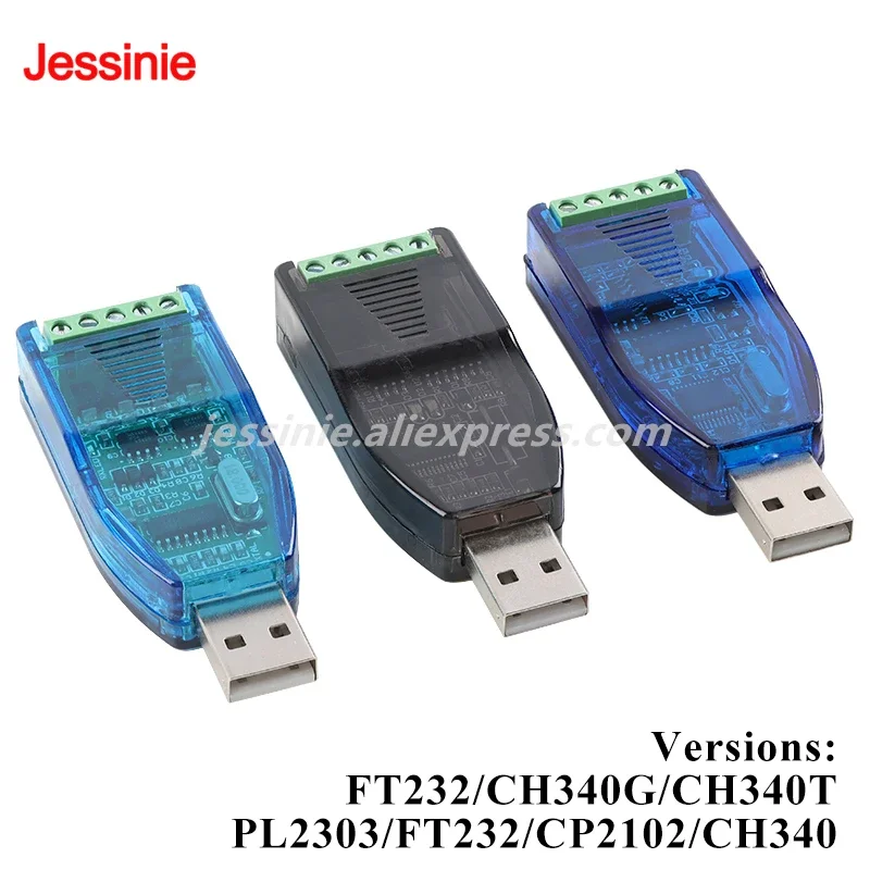 Industrial USB to RS485 RS422 RS232 Bidirectional Half Duplex Converter CH340 FT232 PL2303 Communication Module TVS Protection