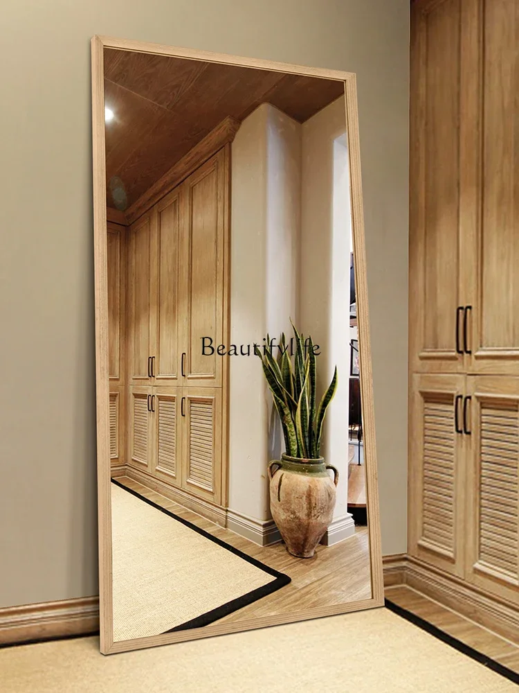 

pg45Solid Wood Simplicity Full Body Dressing Wall Fitting Wall Hanging Floor Mirror