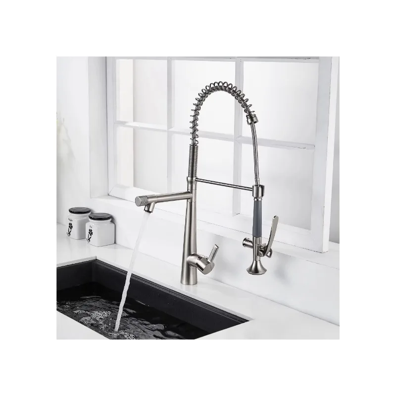 

ZC1-Contemporary Luxury 3 Way Brass Tap Single Hole Pull Out Faucet Kitchen