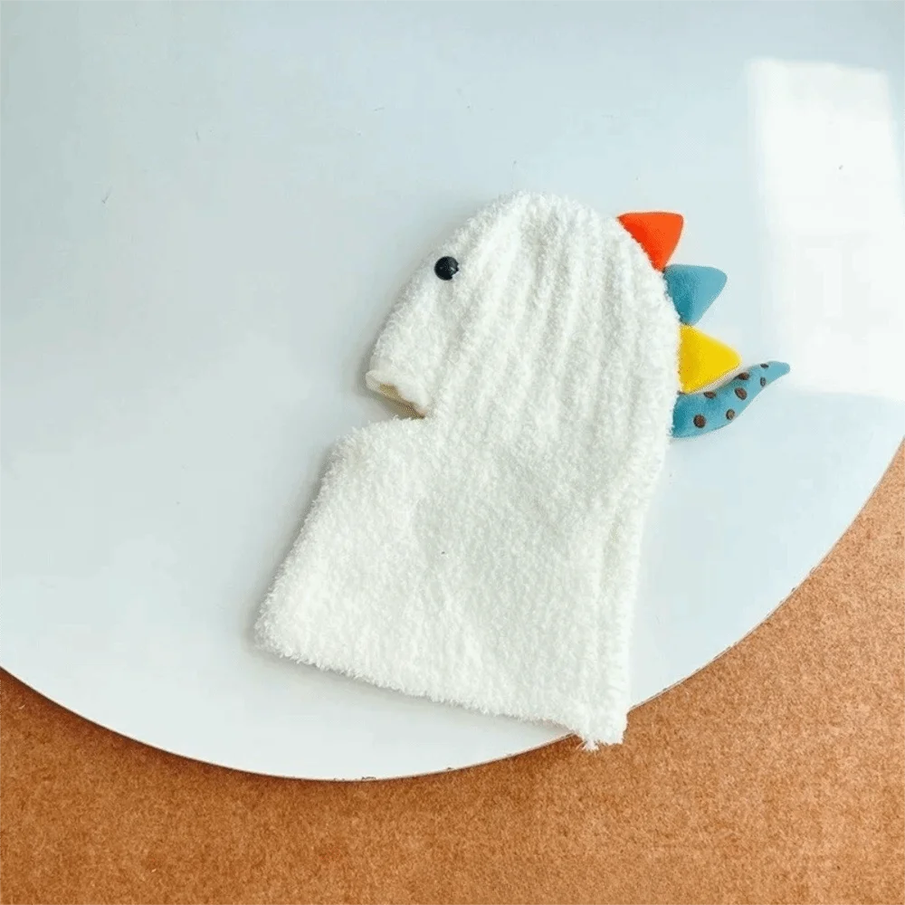 

Новая защитная шапка для ушей с милым мультяшным динозавром, ветрозащитная, морозостойкая пуловерная шапка, теплая вязаная шапка для детей