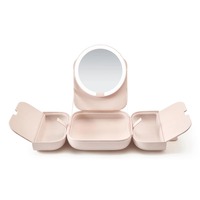 AMIRO M2 LumoCube Portable LED Makeup Mirror with Bag Light 5-level Brightness 3-color Light Personalized Makeup Mirror Tool