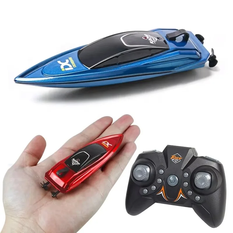 

Micro RC Boat 2.4G Двойной мотор Электрический светодиодный светильник с дистанционным управлением Радио Летний бассейн Аквариум Мини RC Лодка
