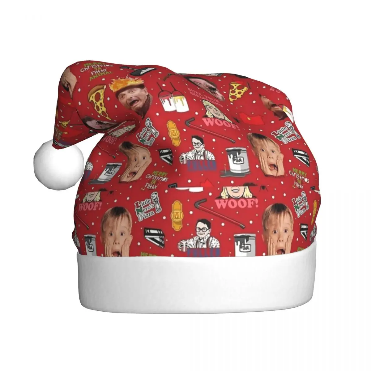 Home Alone Anime Cartoon Hats for Adult Men Women Christmas Snowing Winter Holiday Santa Hat Cap Christmas Party Decoration Gift
