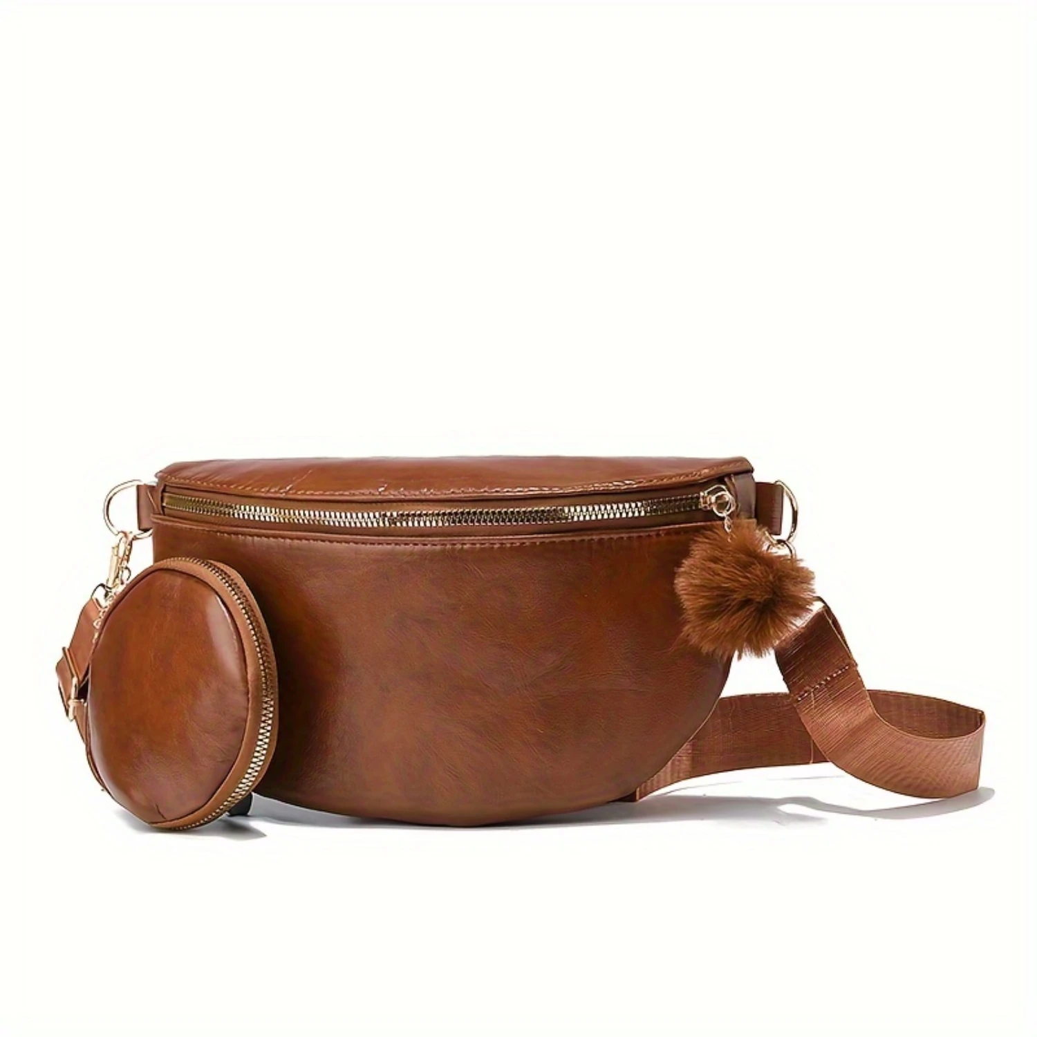 

Casual Waist Bag, PU Leather Shoulder Bag, Fashionable Crossbody Chest Bag