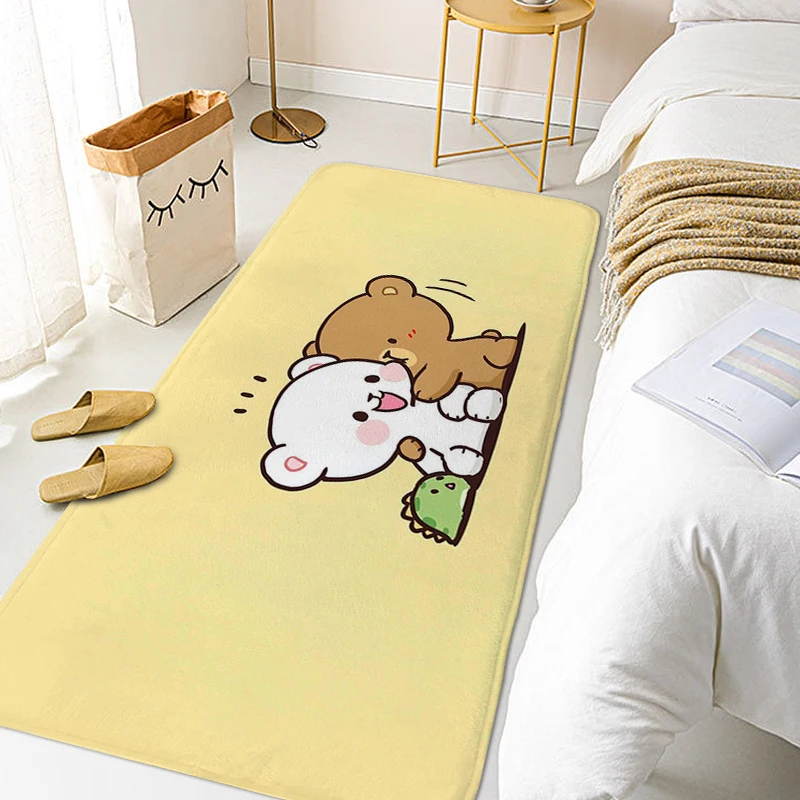 Carpet for Children's Room M-Milkmocha Bear Lovely Kids Bedroom Rug Bathroom Kitchen Mat Anti Slip Funny Doormat Entrance Door