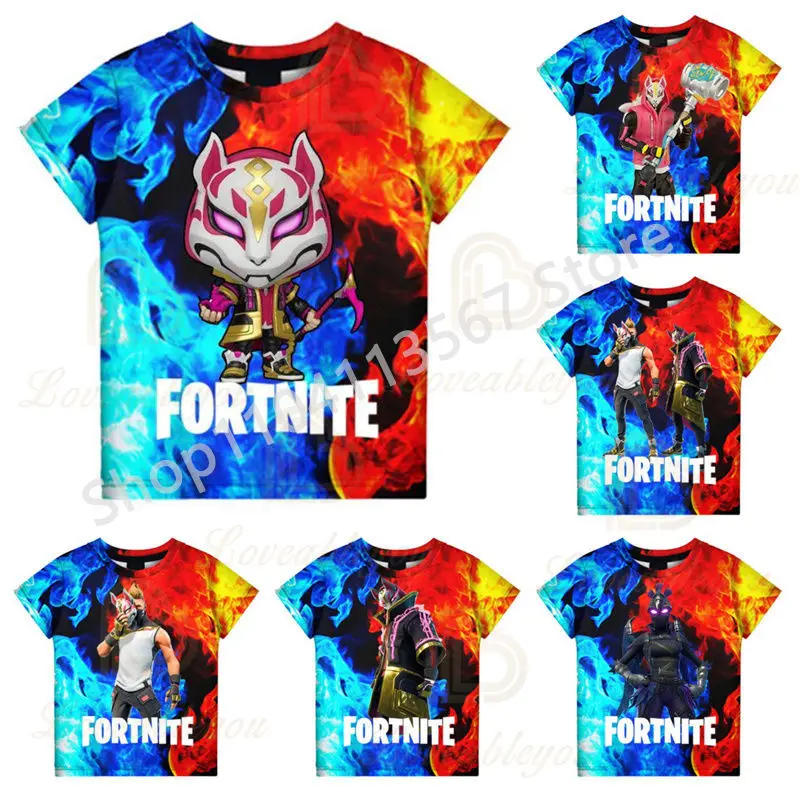 Молодежная футболка F-Fortnited Battle Game для взрослых, летние футболки с короткими рукавами для мальчиков и девочек-подростков