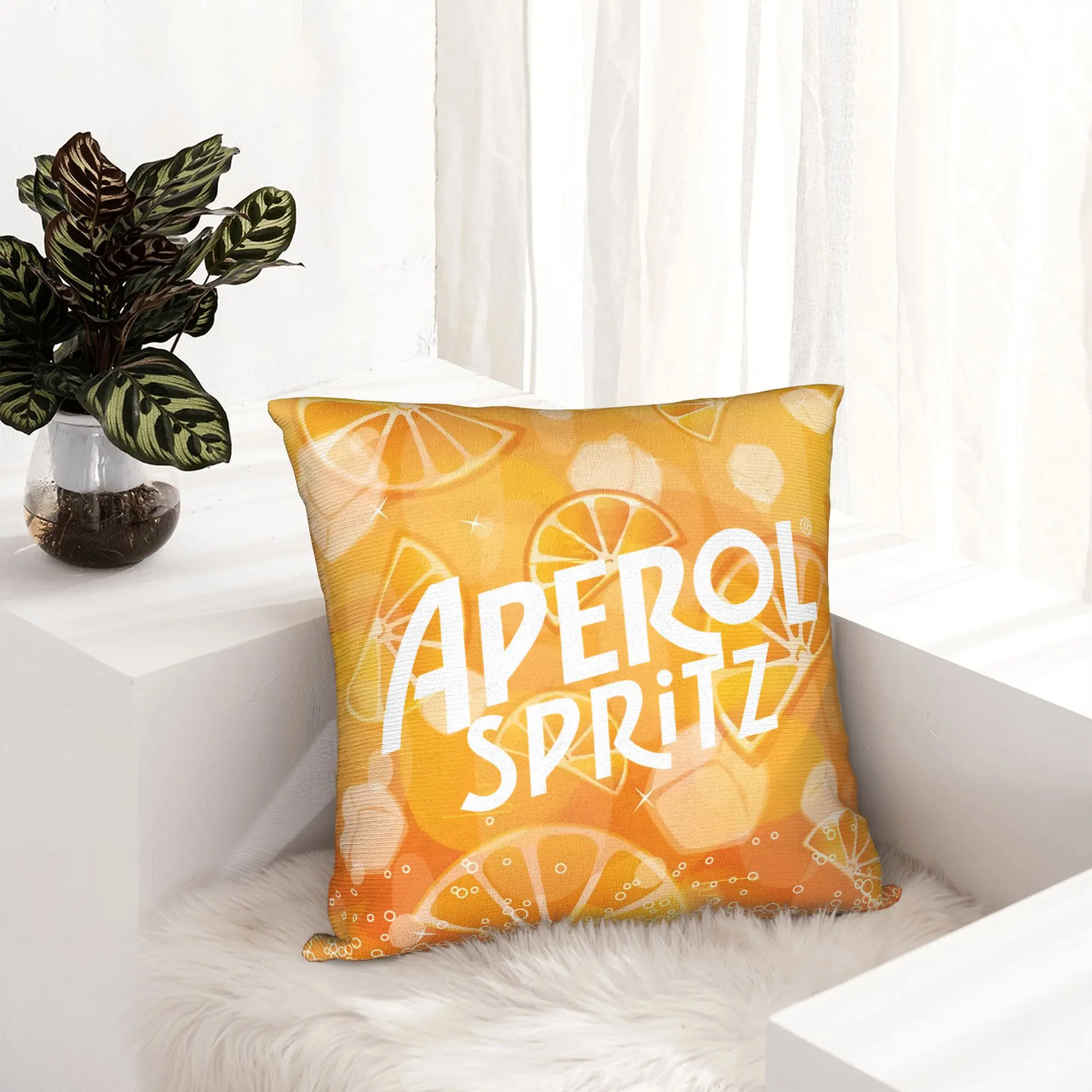 Aperols Spritz Love Drink Cocktail Luxury Throw Pillow Cover Decoracion Salon Case  Sofa Cushion
