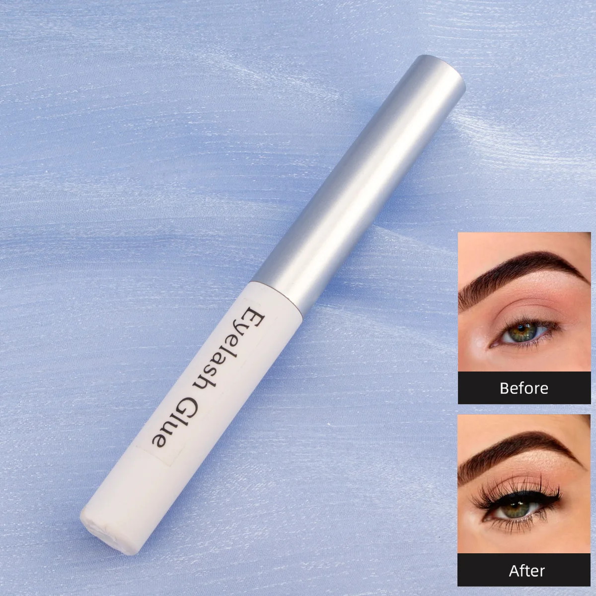 Enten van valse wimperlijm, niet-irriterend, echte, zelfopenende pasta, wegwerp, super plakkerig en duurzaam.