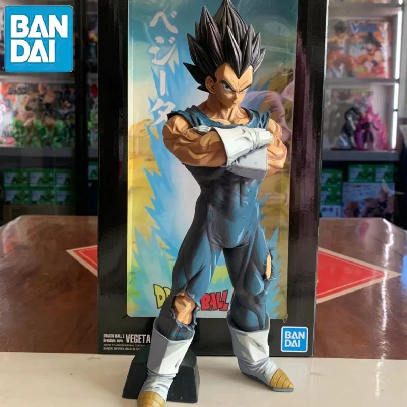 Original Dragon Ball Bandai Banpresto Grandista Vegeta Action Figure Manga Dimensions Super Saiyan Pvc Toy Boy Collection Gift