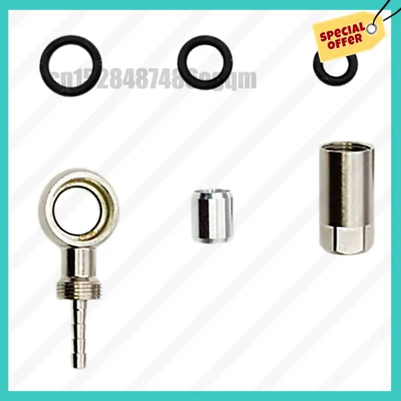 Abjz conector banjo de freio a disco de bicicleta, kit de parafuso de anel de azeitonas com agulha de óleo para sram nível tlm/ultimate a1, pinças código r b1