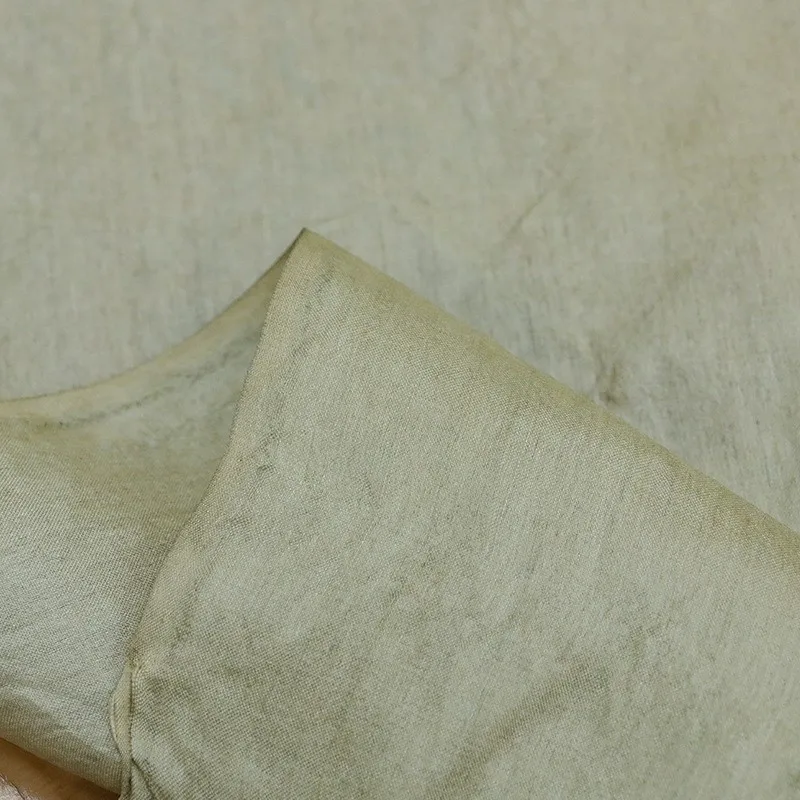 Tussah in seta naturale da 12 mm, tessuto sporco e fritto, design di abbigliamento in stile artistico