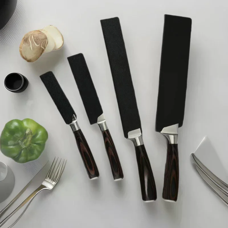 Black Plastic Kitchen Knife Blade Protector For 3.5-10 Inch Knife Cases Eco-Friendly Material New High Quality Practical