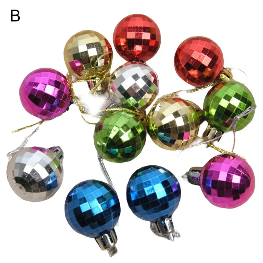 Mini Christmas Tree Color Ball Lightweight Festival Prop Delicate Xmas Tree Decoration Mirror Pumpkin Ball Pendant