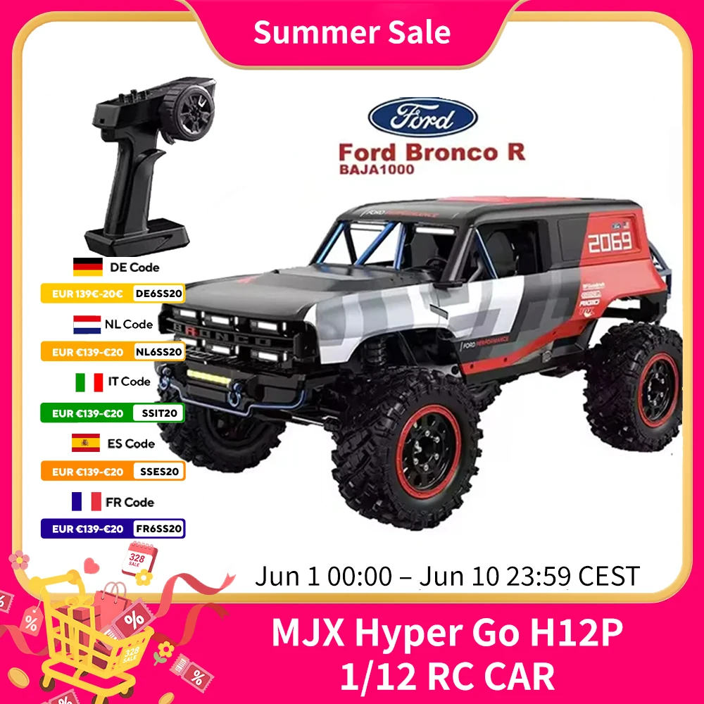 

MJX 1:12 H12P Brushless High-Speed Remote Control Car Professional RC Climbing Car Four-Wheel Drive Off-Road Vehicle RTR