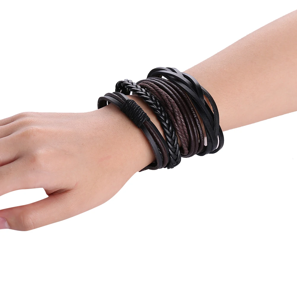 Vintage Braided Leather Bracelets for Men