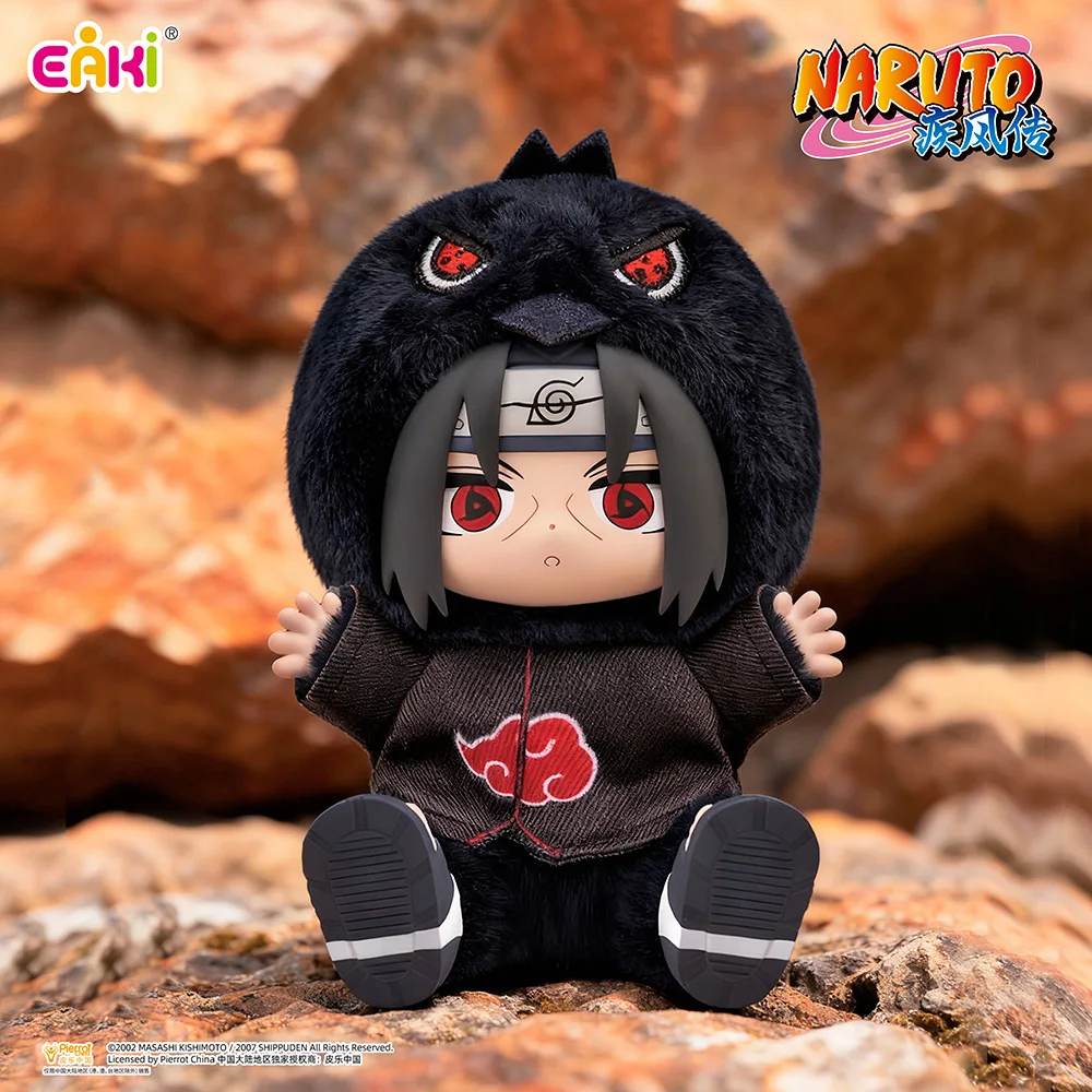 Original EAKI Naruto Sitting Party Serie Blind Box Uchiha Sasuke Weiche Puppen Sammlung Trendige Spielzeuge Schreibtisch-Dekorationen Geburtstagsgeschenke