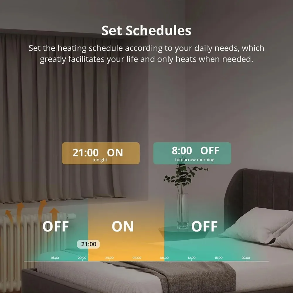SONOFF TRVZB Zigbee Thermostatic Radiator Valve Dongle E Bridge P Smart Home Heating Froest Protection Remote Group Control view 3